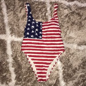 American flag one piece bathing suit